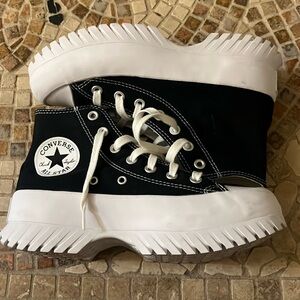Black platform converse worn only once